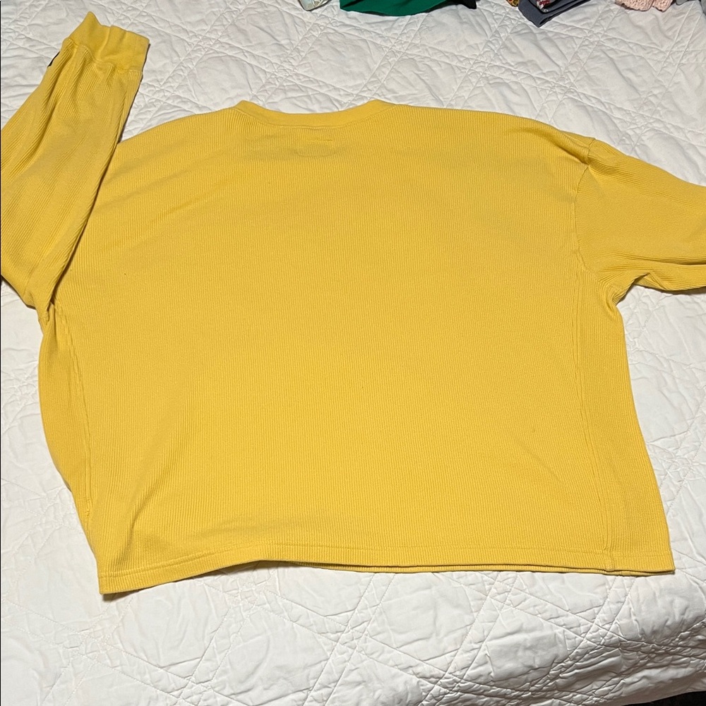 XS/S Daily Drills Thermal long sleeve top /pant SET in yellow - Picture 6 of 16